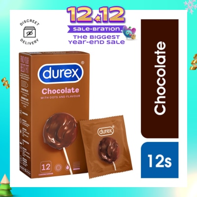 DUREX Extra Pleasure Dotted Shape Condom Chocolate 12s