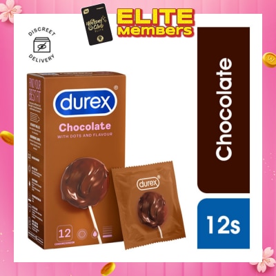 DUREX Extra Pleasure Dotted Shape Condom Chocolate 12s