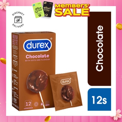 DUREX Extra Pleasure Dotted Shape Condom Chocolate 12s
