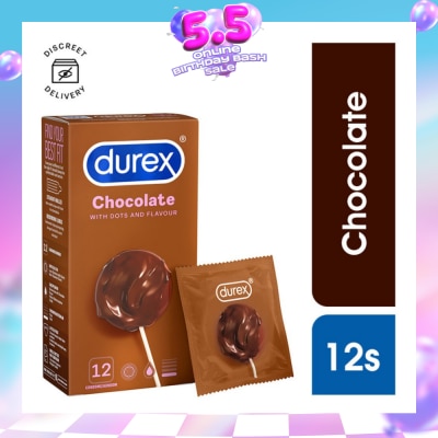DUREX - Extra Pleasure Dotted Shape Condom Chocolate 12s (Expiry: Mar`2027)