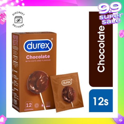 DUREX Extra Pleasure Dotted Shape Condom Chocolate 12s