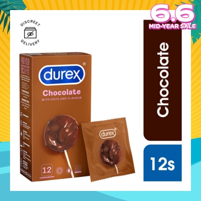 DUREX Extra Pleasure Dotted Shape Condom Chocolate 12s