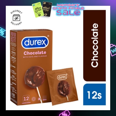 DUREX Extra Pleasure Dotted Shape Condom Chocolate 12s