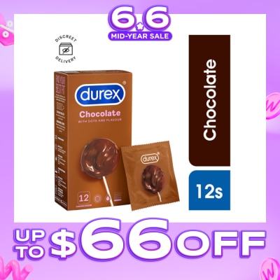 DUREX - Extra Pleasure Dotted Shape Condom Chocolate 12s (Expiry: Mar`2027)