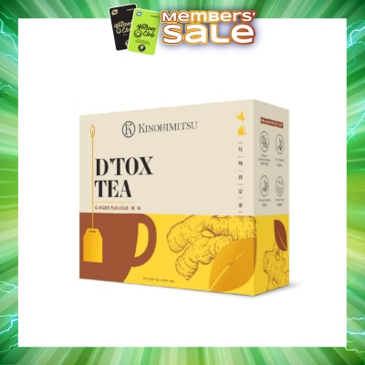 KINOHIMITSU - D'tox Tea Ginger Flavour Tea Bag Sachet (Rejuvenate Body Restore Vigour) 30s