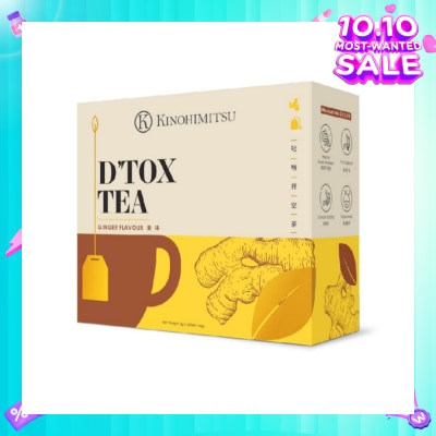KINOHIMITSU D'tox Tea Ginger Flavour Tea Bag Sachet (Rejuvenate Body Restore Vigour) 30s