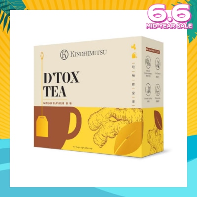 KINOHIMITSU D'tox Tea Ginger Flavour Tea Bag Sachet (Rejuvenate Body Restore Vigour) 30s