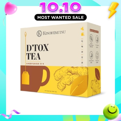 KINOHIMITSU D'tox Tea Ginger Flavour Tea Bag Sachet (Rejuvenate Body Restore Vigour) 30s image