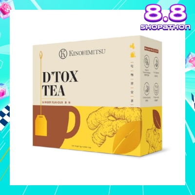 KINOHIMITSU D'tox Tea Ginger Flavour Tea Bag Sachet (Rejuvenate Body Restore Vigour) 30s
