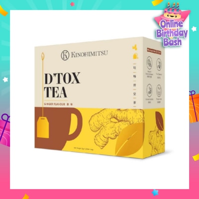 KINOHIMITSU D'tox Tea Ginger Flavour Tea Bag Sachet (Rejuvenate Body Restore Vigour) 30s