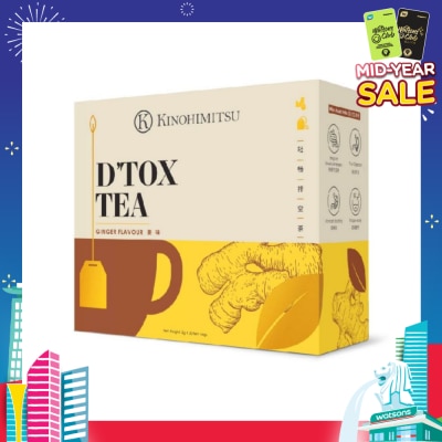KINOHIMITSU D'tox Tea Ginger Flavour Tea Bag Sachet (Rejuvenate Body Restore Vigour) 30s