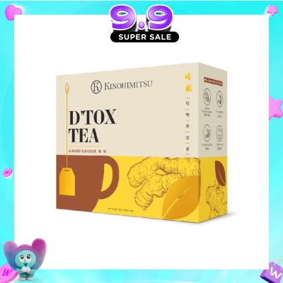 KINOHIMITSU - D'tox Tea Ginger Flavour Tea Bag Sachet (Rejuvenate Body Restore Vigour) 30s image
