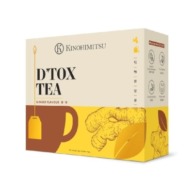 KINOHIMITSU D'tox Tea Ginger Flavour Tea Bag Sachet (Rejuvenate Body Restore Vigour) 30s