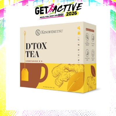 KINOHIMITSU - D'tox Tea Ginger Flavour Tea Bag Sachet (Rejuvenate Body Restore Vigour) 30s image