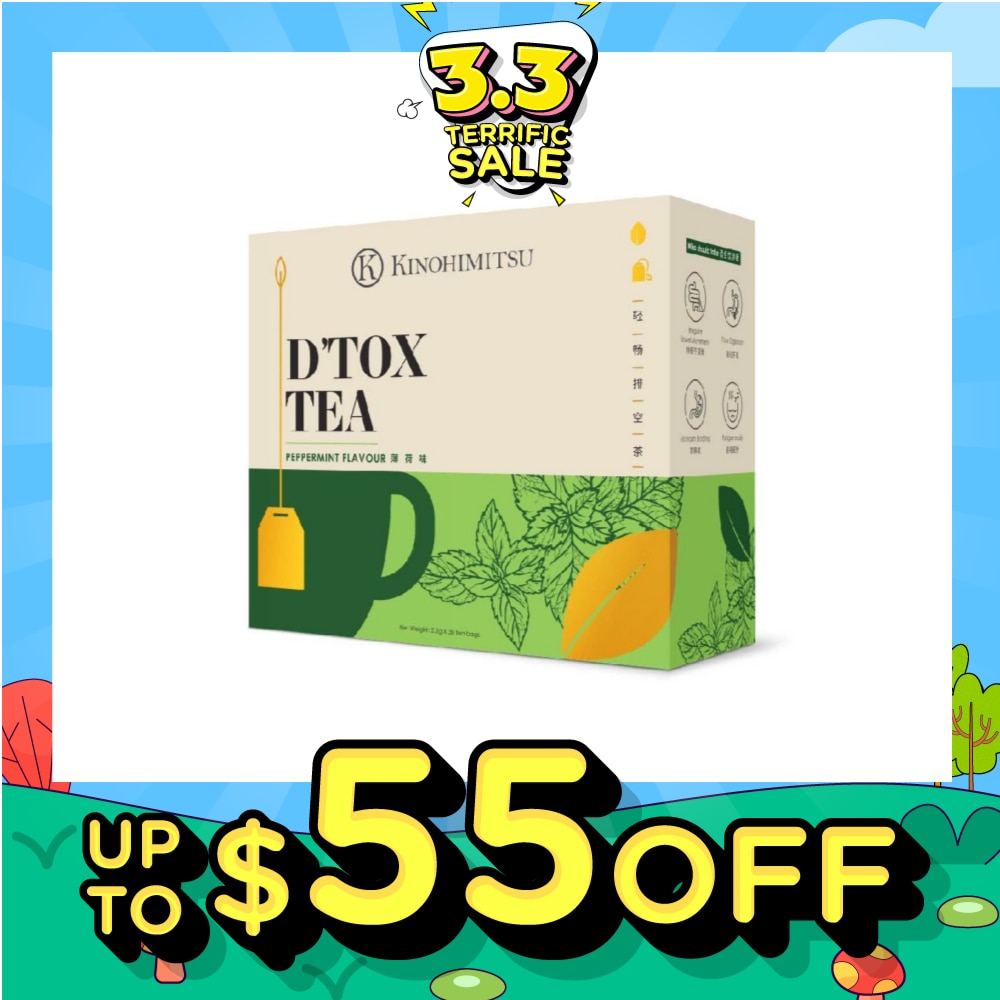 D'tox Tea Peppermint Flavour Tea Bag Sachet (Rejuvenate Body Restore Vigour) 30s