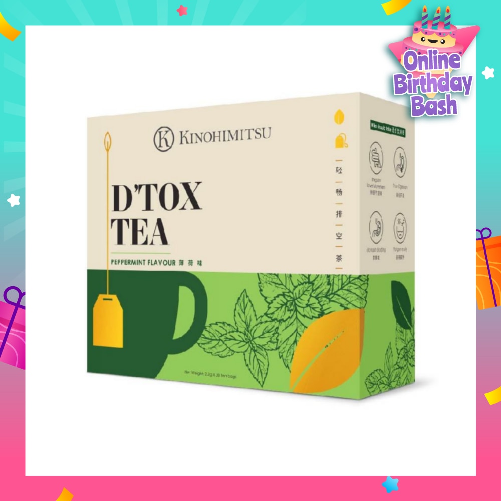 D'tox Tea Peppermint Flavour Tea Bag Sachet (Rejuvenate Body Restore Vigour) 30s