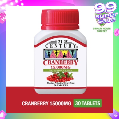 21ST CENTURY Cranberry Tablets 15000mg (Maintain Healthy Urinary Tract) 30s