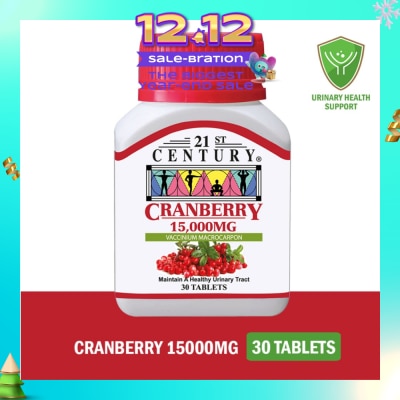 21ST CENTURY Cranberry Tablets 15000mg (Maintain Healthy Urinary Tract) 30s