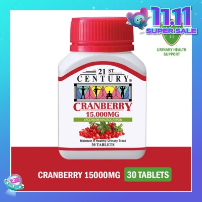 21ST CENTURY Cranberry Tablets 15000mg (Maintain Healthy Urinary Tract) 30s