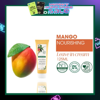 KLORANE Nourishing - Dry Hair Leave-In Mango Cream (Moisture Locking, Mends Split Ends & Prevents Future Splitting) 125ml