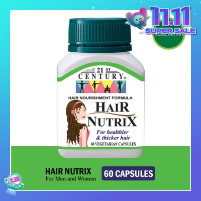 21ST CENTURY Hair Nutrix Hair Vegetarian Capsules (For Healthier & Thicker Hair) 60s