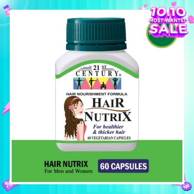 21ST CENTURY Hair Nutrix Hair Vegetarian Capsules (For Healthier & Thicker Hair) 60s