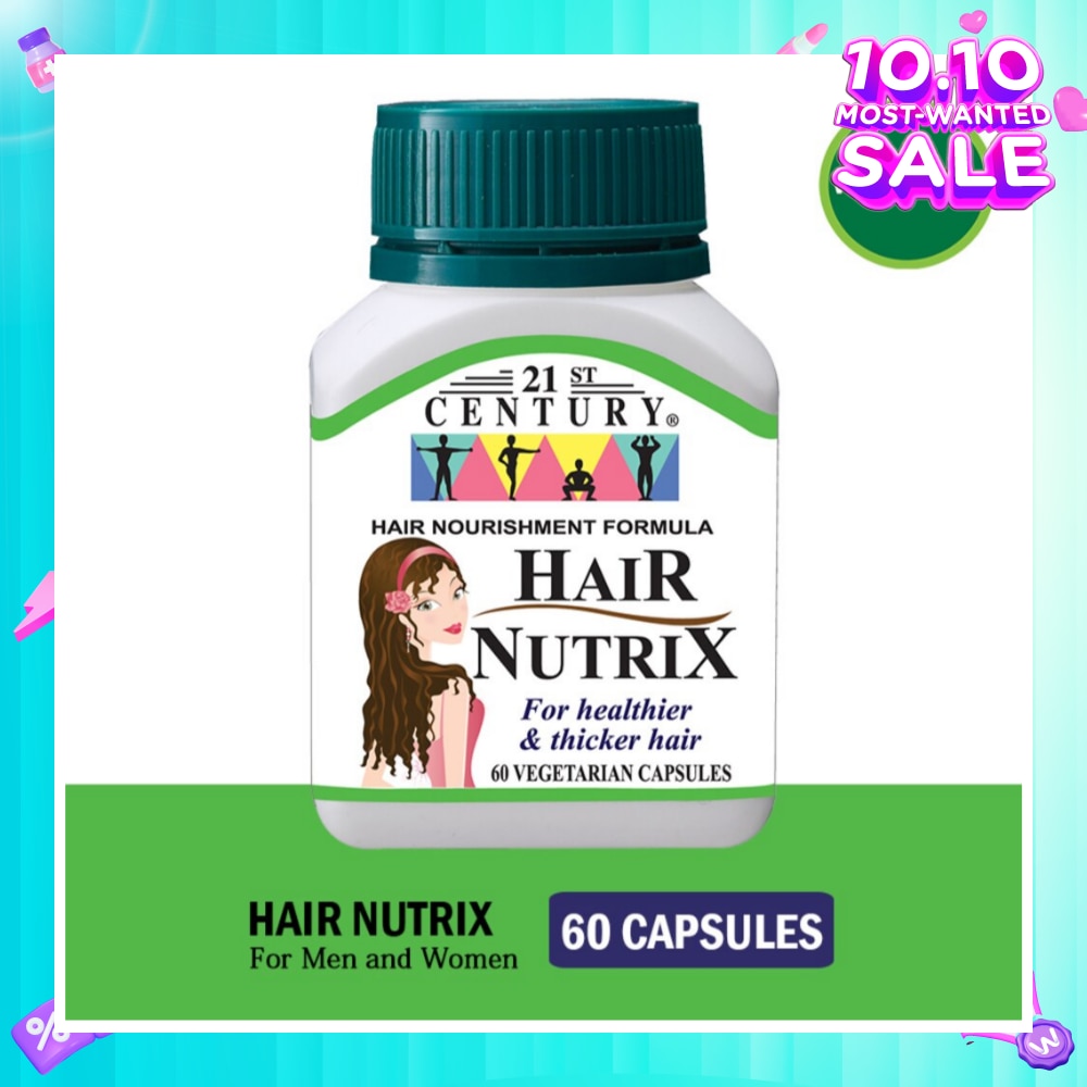 Hair Nutrix Hair Vegetarian Capsules (For Healthier & Thicker Hair) 60s