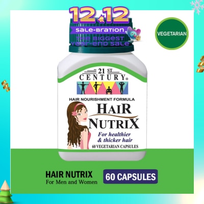 21ST CENTURY Hair Nutrix Hair Vegetarian Capsules (For Healthier & Thicker Hair) 60s