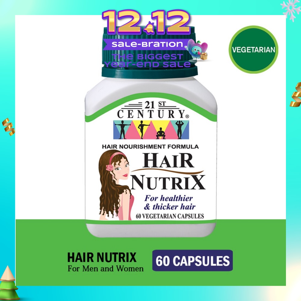 Hair Nutrix Hair Vegetarian Capsules (For Healthier & Thicker Hair) 60s