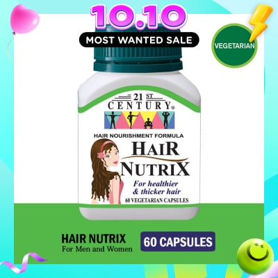 21ST CENTURY Hair Nutrix Hair Vegetarian Capsules (For Healthier & Thicker Hair) 60s image