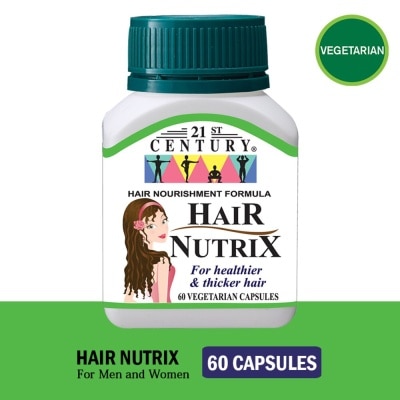 21ST CENTURY Hair Nutrix Hair Vegetarian Capsules (For Healthier & Thicker Hair) 60s