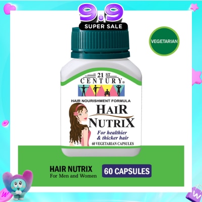 21ST CENTURY - Hair Nutrix Hair Vegetarian Capsules (For Healthier & Thicker Hair) 60s image