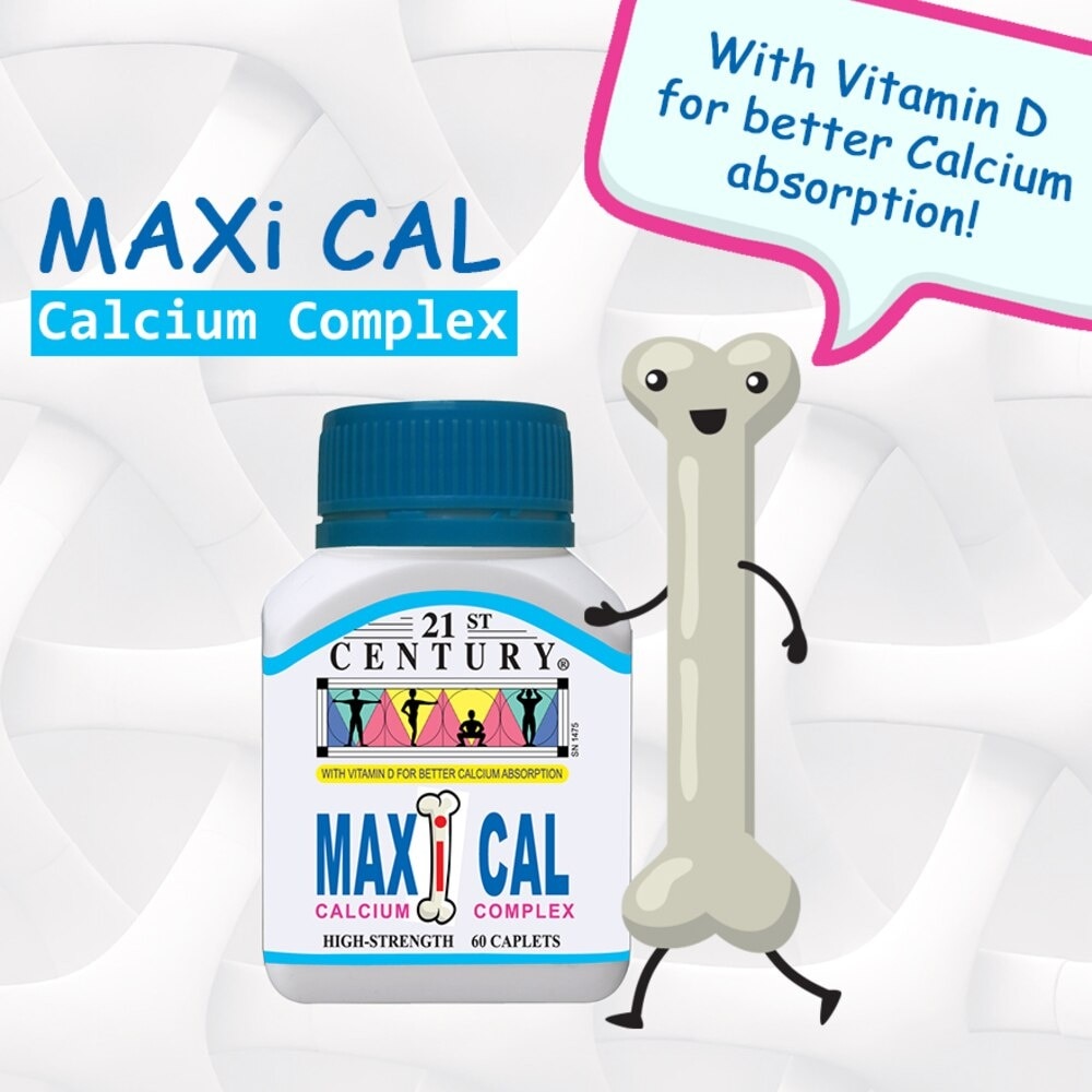 Maxi Cal High Strength Calcium Complex Caplets (Better Calcium Absorption) 60s