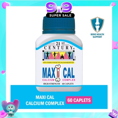 21ST CENTURY - Maxi Cal High Strength Calcium Complex Caplets (Better Calcium Absorption) 60s image