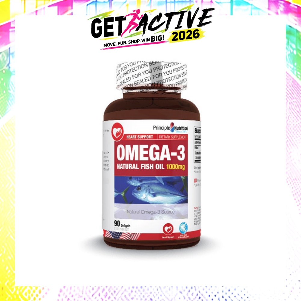 Omega 3 Natural Fish Oil Softgel 1000mg (NaturalOmega 3 Source) 90s image