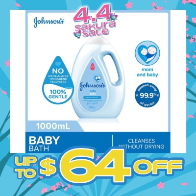 JOHNSON'S Baby - Baby Regular Soap Free Bath Cleanses Without Drying 1000ml