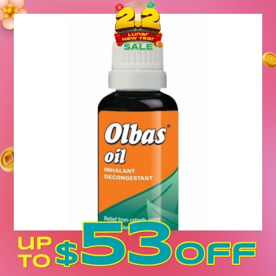 OLBAS Olbas Oil (Relieve of Bronchial and Nasal Congestion, Hay Fever and Minor Infections of the Airways by Inhalation) 30ml