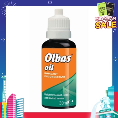 LANES Olbas Oil (Relieve of Bronchial and Nasal Congestion, Hay Fever and Minor Infections of the Airways by Inhalation) 30ml