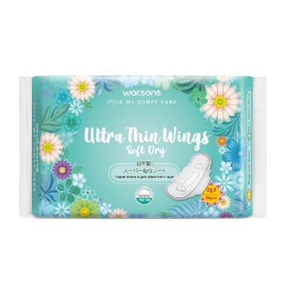 WATSONS Ultra Thin Soft Dry Sanitary Pad Wing Day 23.5cm (For Regular Flow) 24s