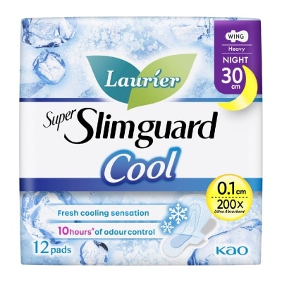 LAURIER Super Slimguard Cool Night Wing Sanitary Pad 30cm 12s