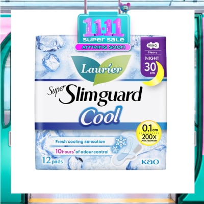 LAURIER Super Slimguard Cool Night Wing Sanitary Pad 30cm 12s image