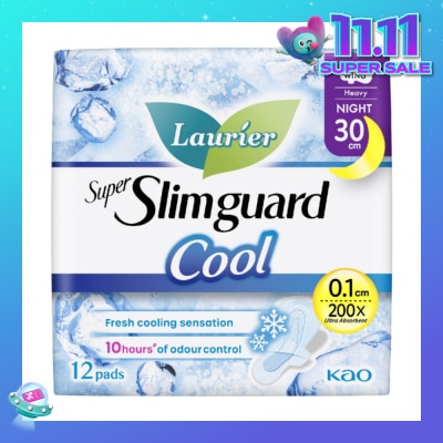 LAURIER Super Slimguard Cool Night Wing Sanitary Pad 30cm 12s