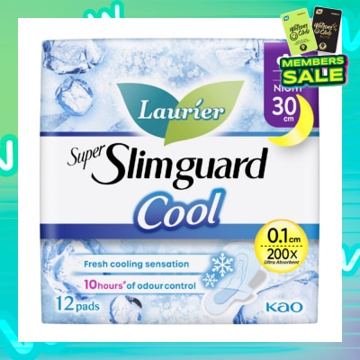 LAURIER Super Slimguard Cool Night Wing Sanitary Pad 30cm 12s