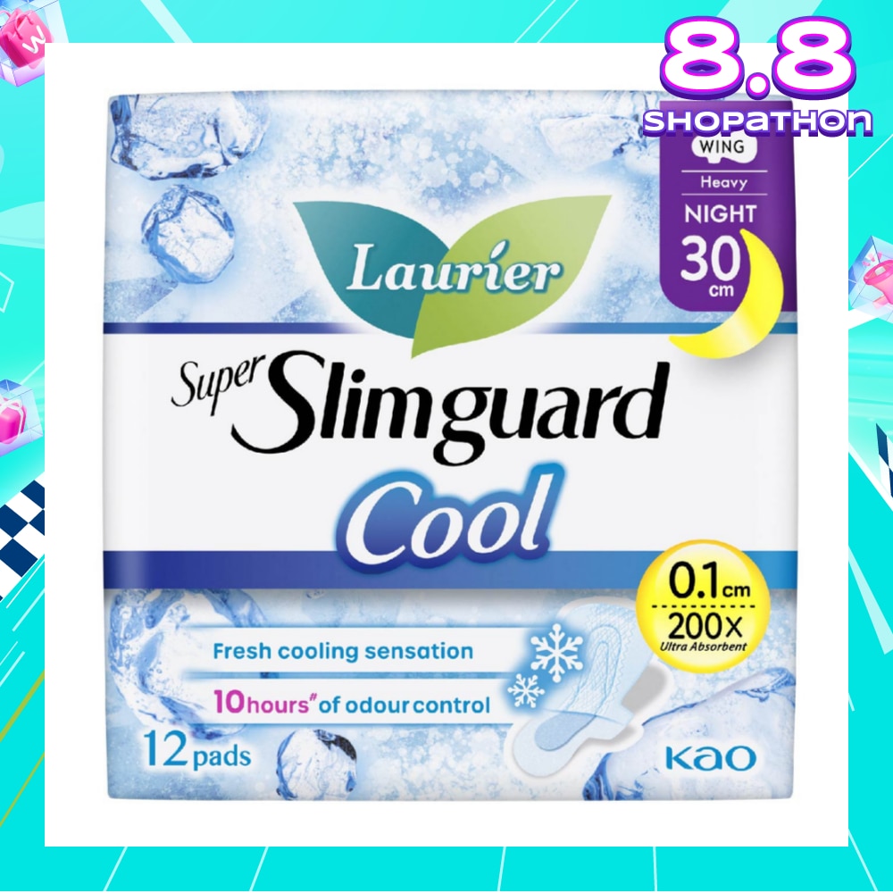 Super Slimguard Cool Night Wing Sanitary Pad 30cm 12s