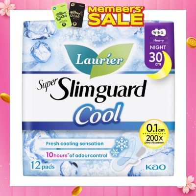 LAURIER Super Slimguard Cool Night Wing Sanitary Pad 30cm 12s