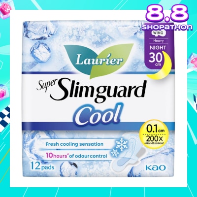 LAURIER Super Slimguard Cool Night Wing Sanitary Pad 30cm 12s
