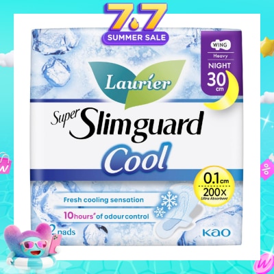 LAURIER - Super Slimguard Cool Night Wing Sanitary Pad 30cm 12s