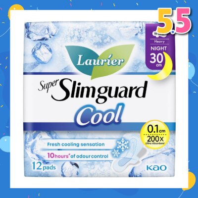 LAURIER Super Slimguard Cool Night Wing Sanitary Pad 30cm 12s