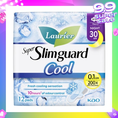LAURIER Super Slimguard Cool Night Wing Sanitary Pad 30cm 12s
