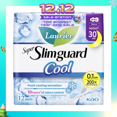 LAURIER Super Slimguard Cool Night Wing Sanitary Pad 30cm 12s